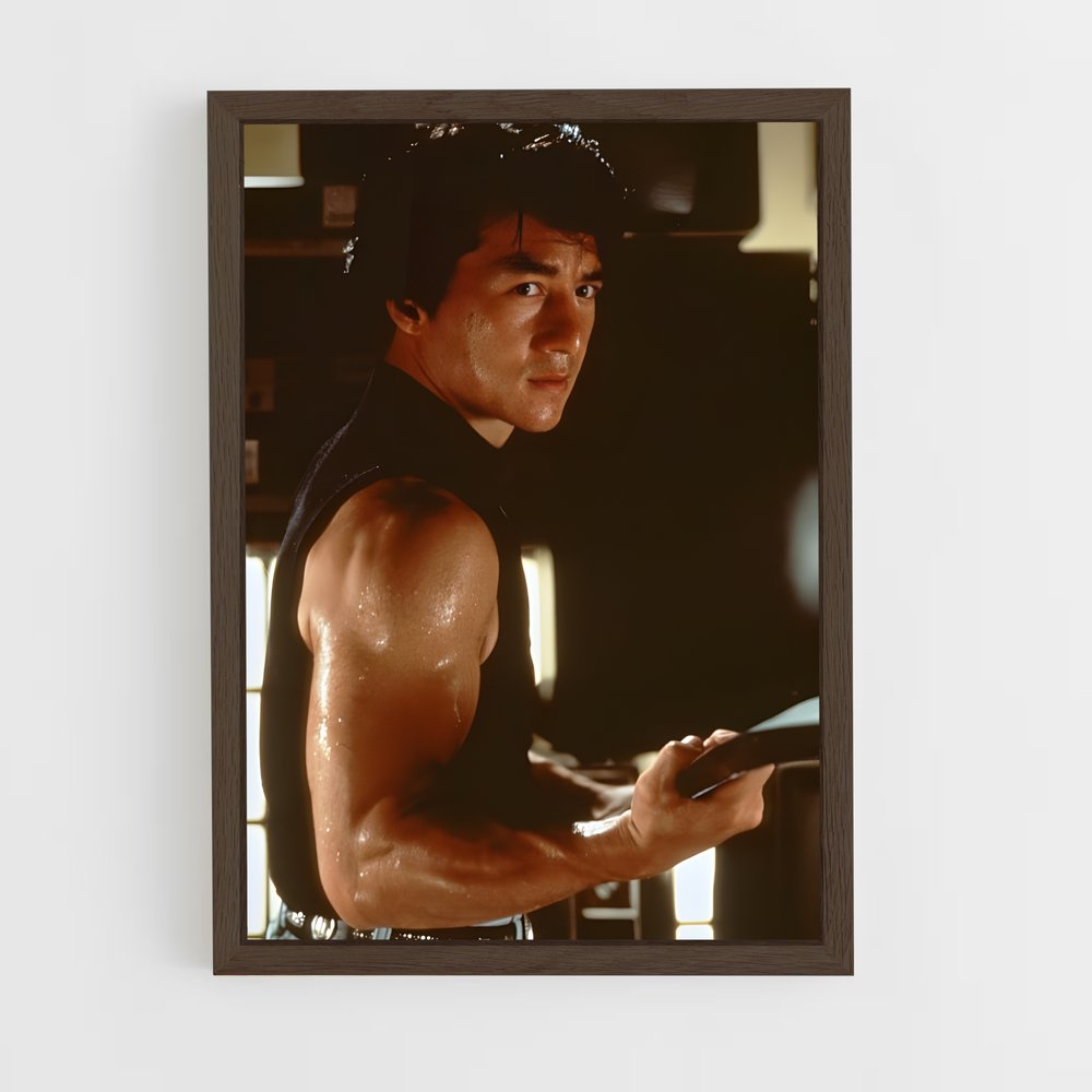 ap-jackie chan-3 cadre Bois foncé