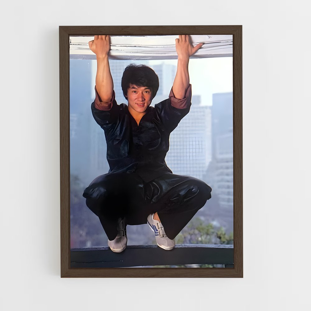 ap-jackie chan-6 cadre Bois foncé
