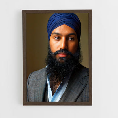ap-jagmeet singh-2 cadre Bois foncé
