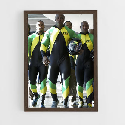 ap-jamaica bobsled team-1 cadre Bois foncé