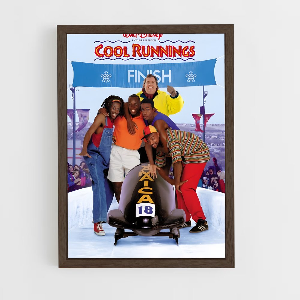 ap-jamaica bobsled team-2 cadre Bois foncé