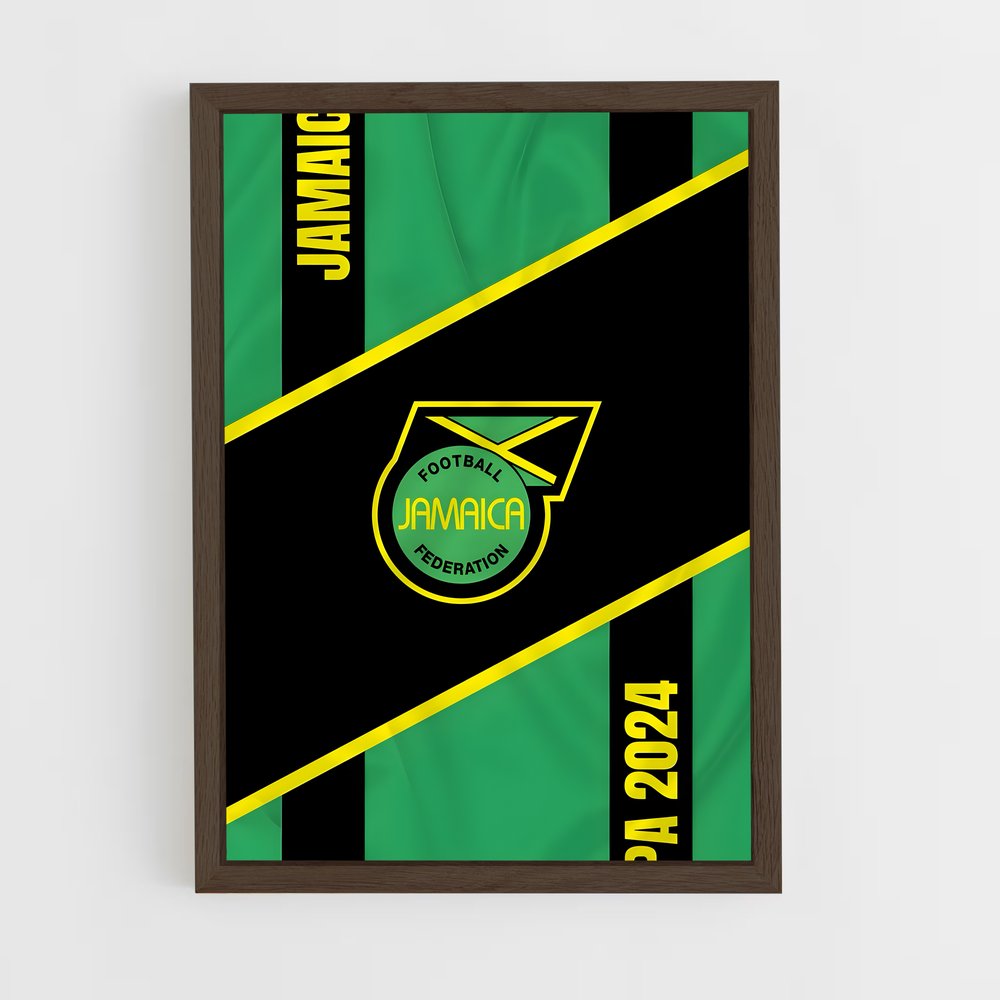 ap-jamaica national football team-3 cadre Bois foncé