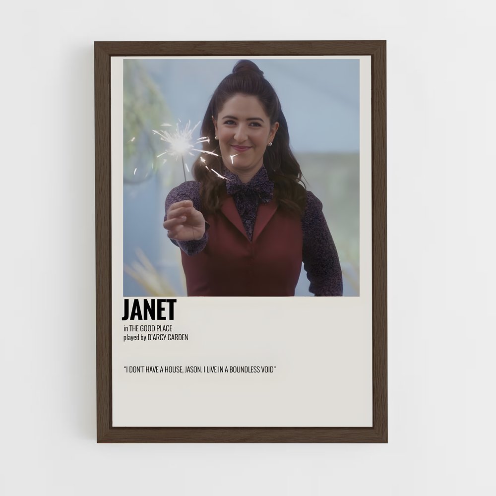 ap-janet good place-3 cadre Bois foncé