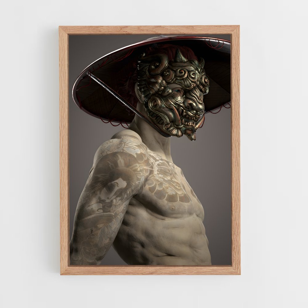 ap-japanese demons-3 cadre Bois clair