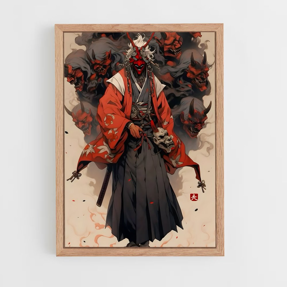 ap-japanese demons-8 cadre Bois clair