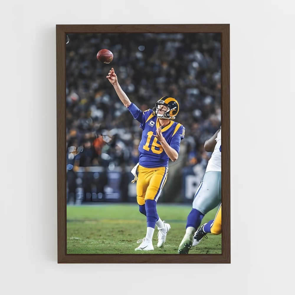 ap-jared goff-5 cadre Bois foncé