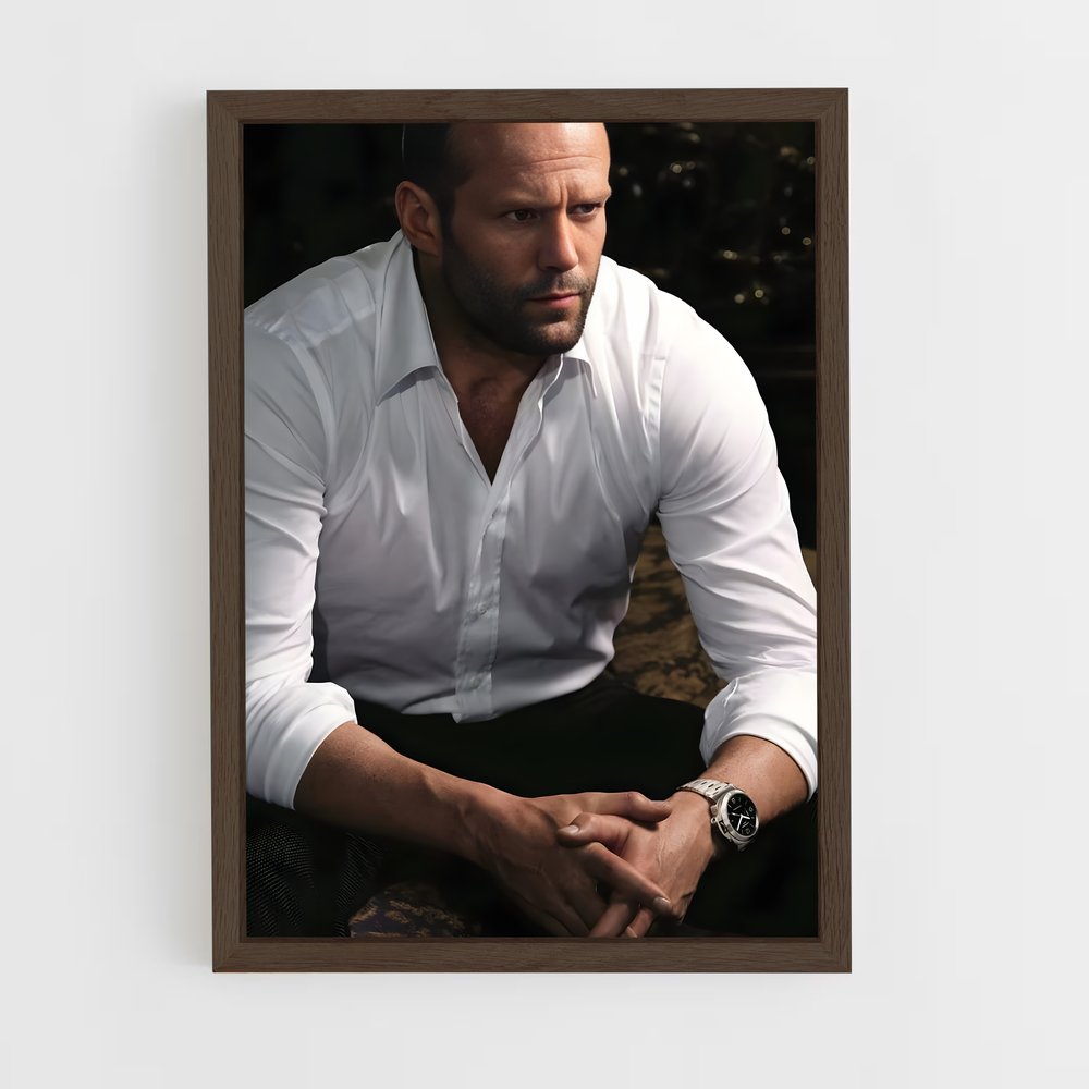 ap-jason statham-6 cadre Bois foncé