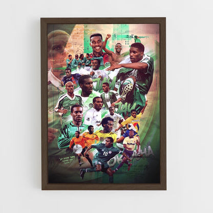 ap-jay-jay okocha-2 cadre Bois foncé