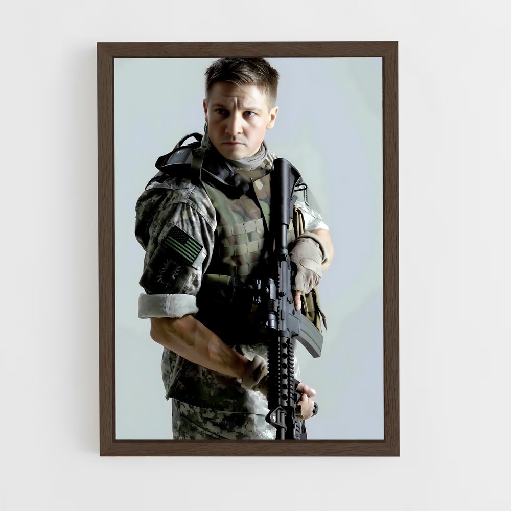 ap-jeremy renner-6 cadre Bois foncé