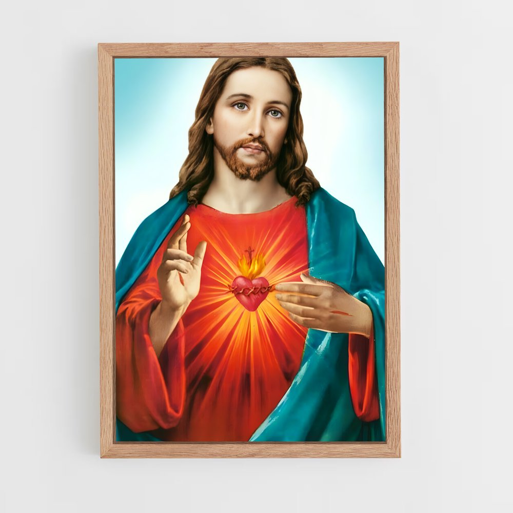 ap-jesus christ-18 cadre Bois clair