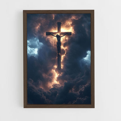 ap-jesus christ-19 cadre Bois foncé