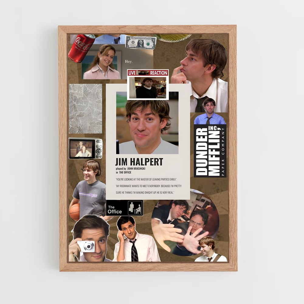 ap-jim halpert-2 cadre Bois clair