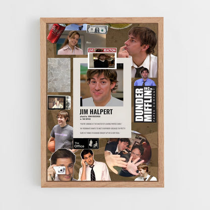 ap-jim halpert-2 cadre Bois clair