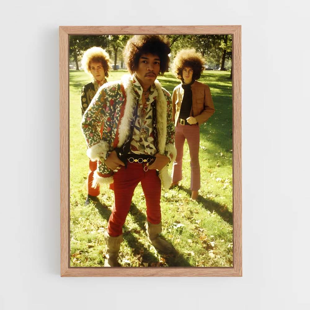 ap-jimi hendrix experience-9 cadre Bois clair