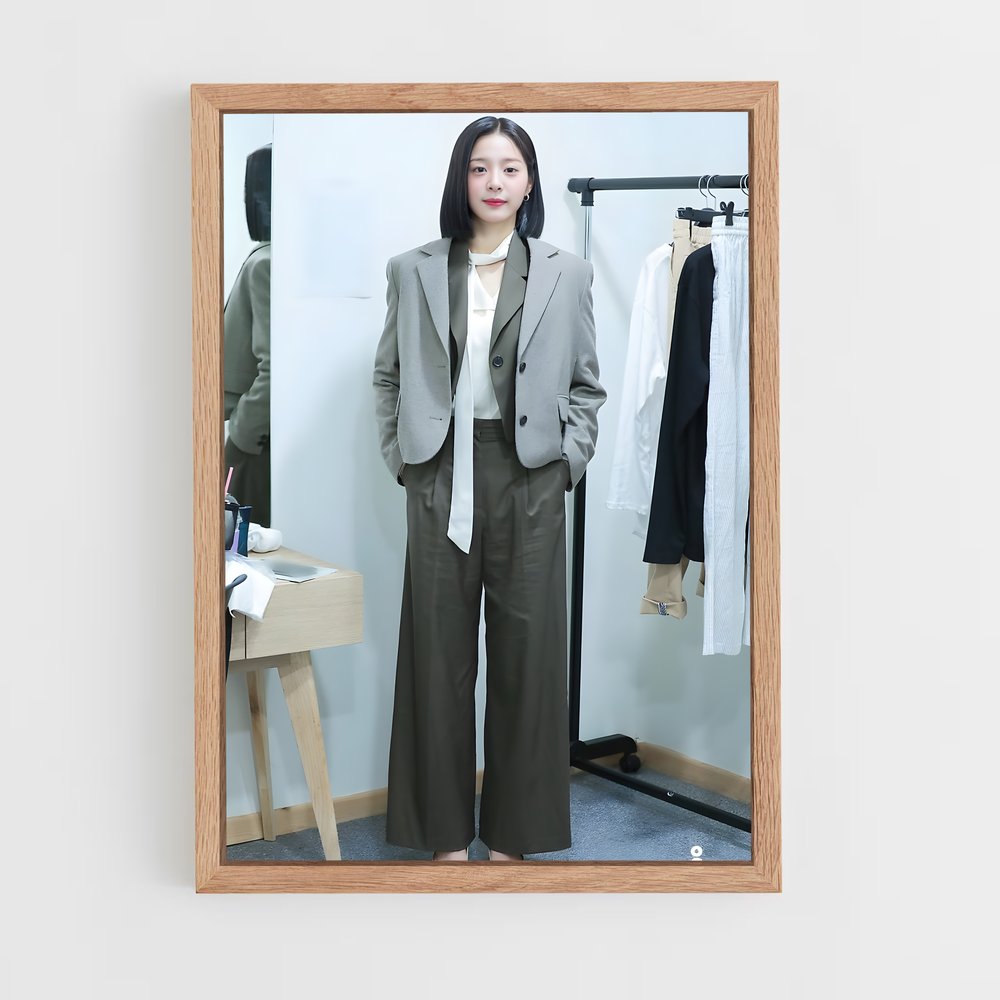 ap-jin young seo-1 cadre Bois clair