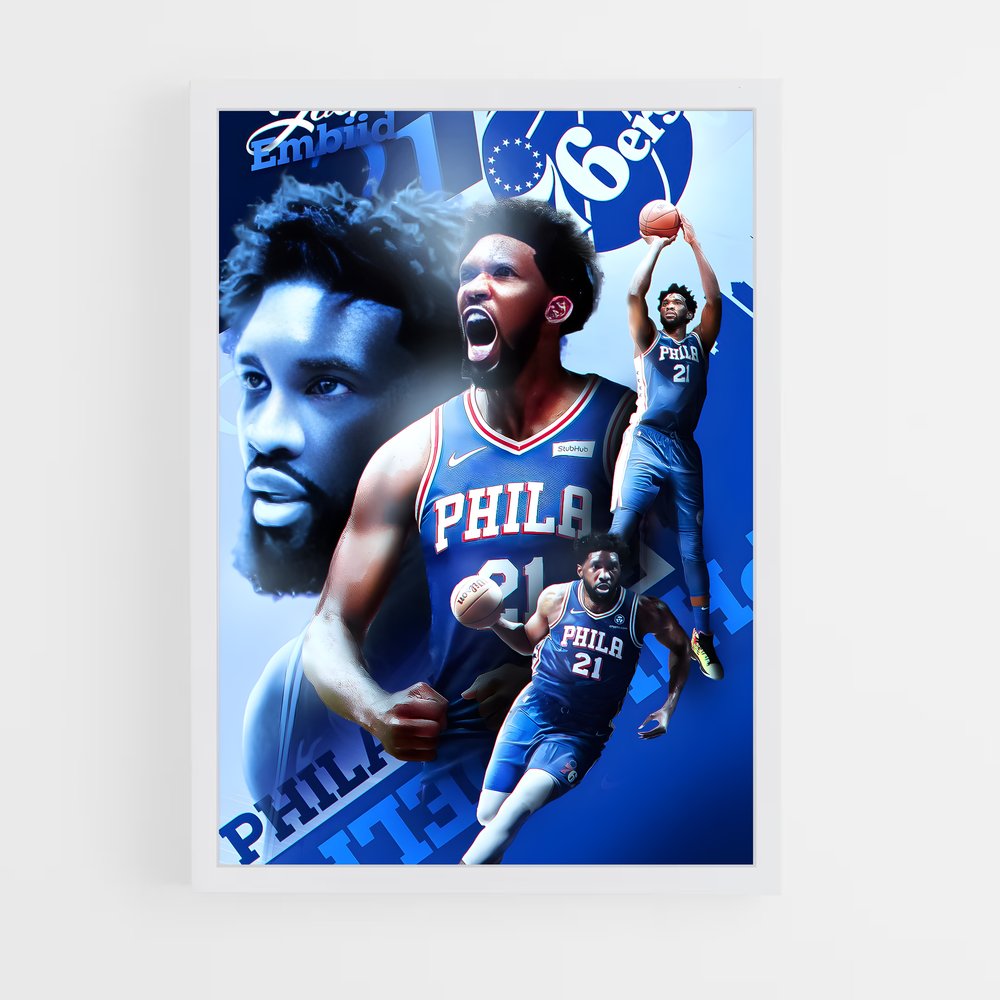 ap-joel embiid-6 cadre Blanc