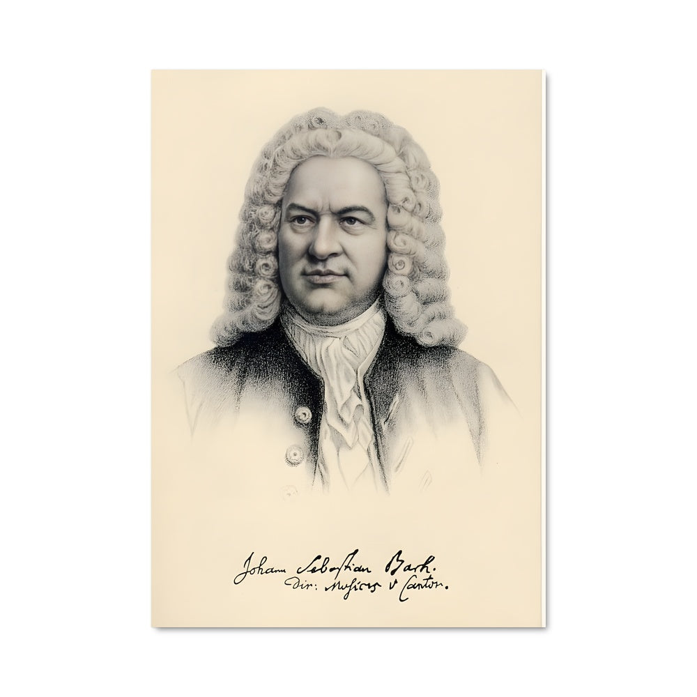 Poster Bach en Portrait