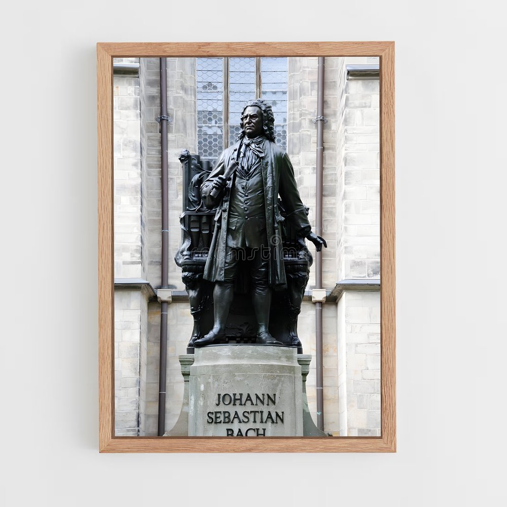 ap-johann sebastian bach-4 cadre Bois clair