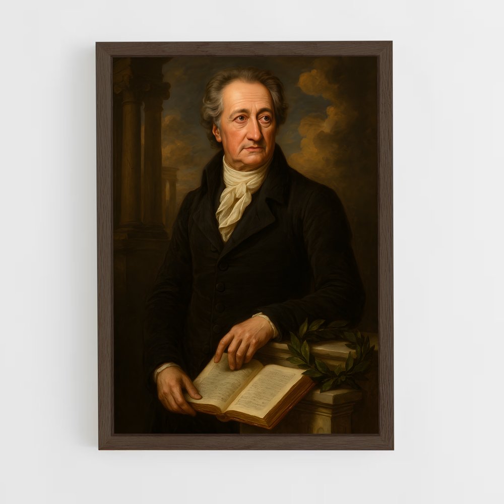 ap-johann wolfgang von goethe-2 cadre Bois foncé