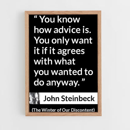 ap-john steinbeck-3 cadre Bois clair