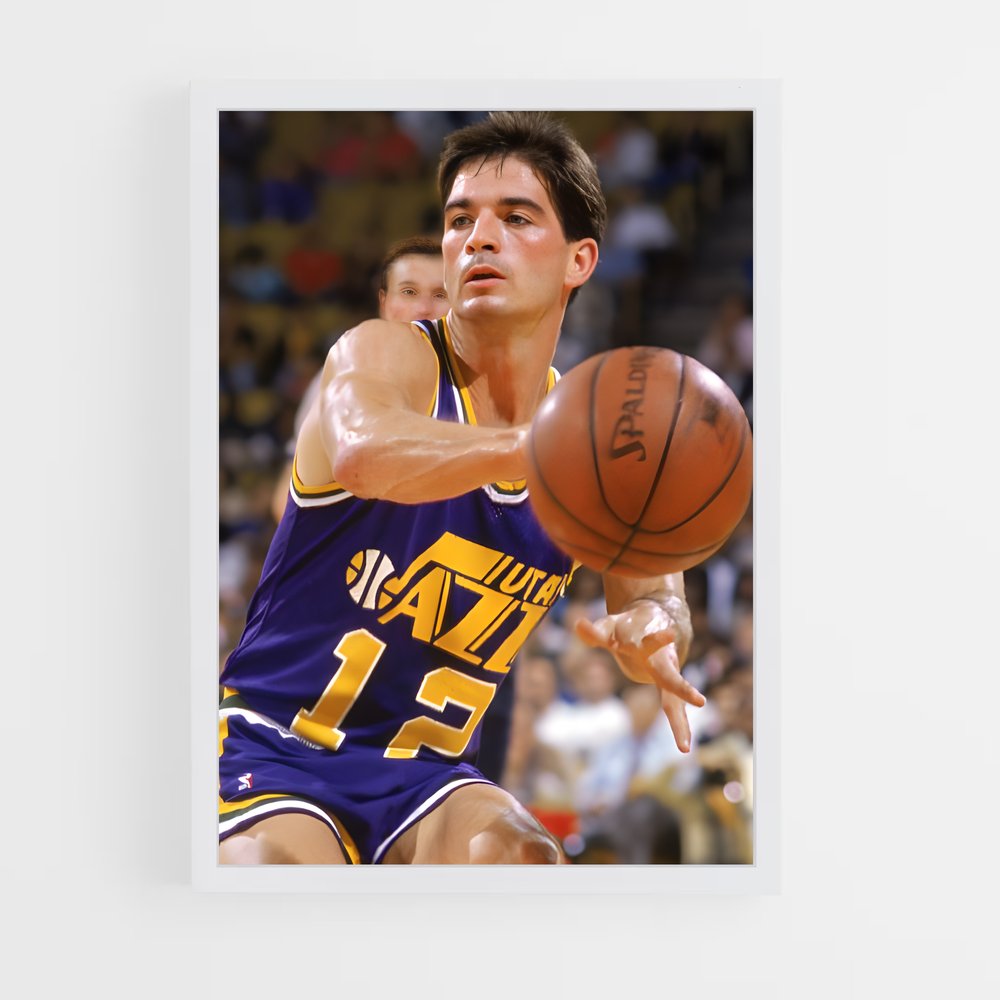 ap-john stockton-8 cadre Blanc
