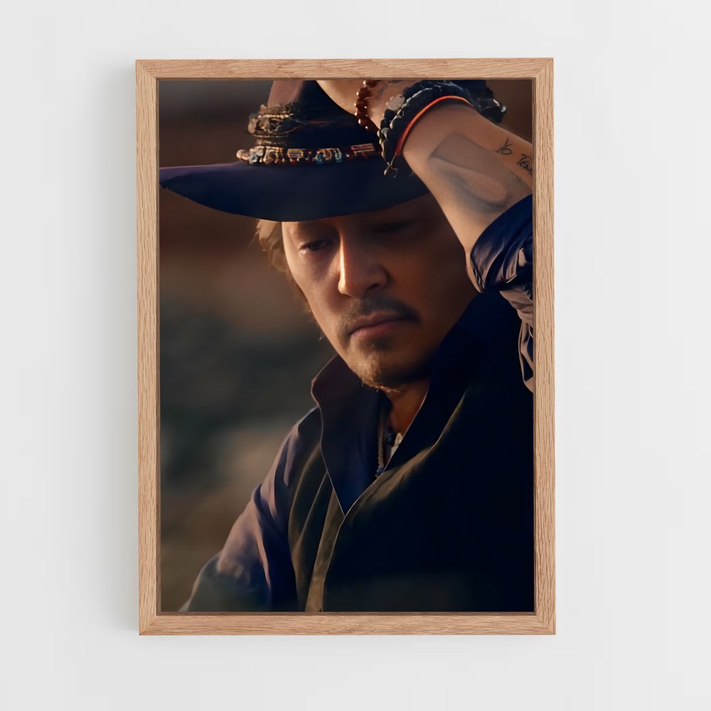 ap-johnny depp-4 cadre Bois clair
