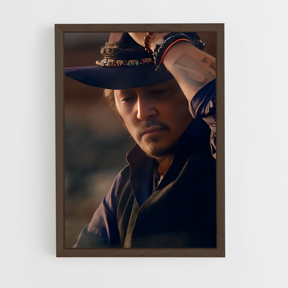 ap-johnny depp-4 cadre Bois foncé