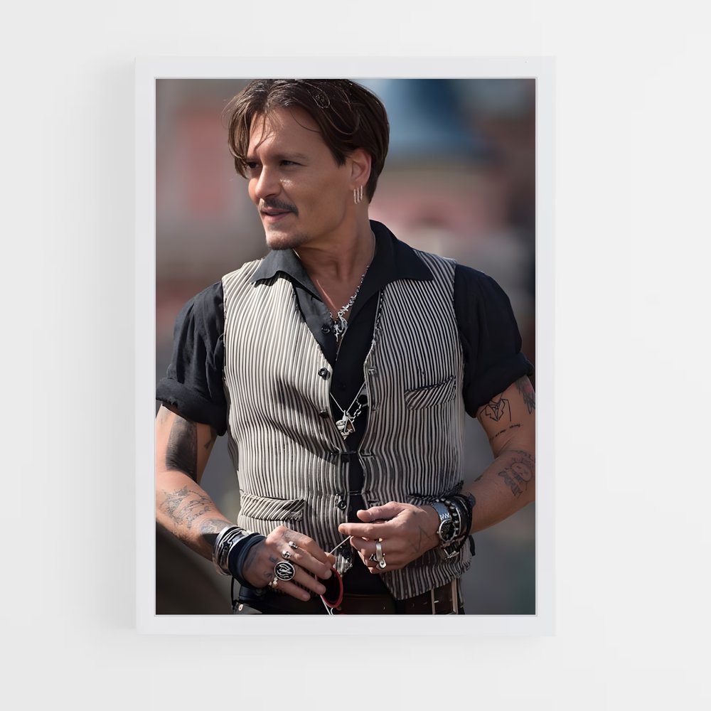 ap-johnny depp-7 cadre Blanc