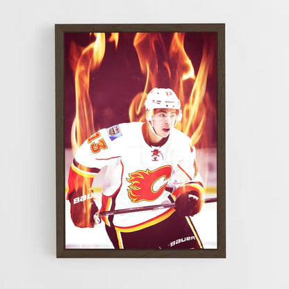 ap-johnny gaudreau-3 cadre Bois foncé