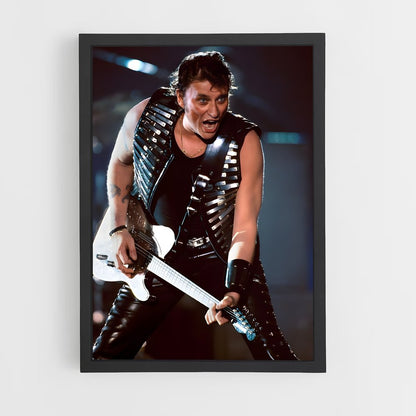 ap-johnny hallyday-4 cadre Noir