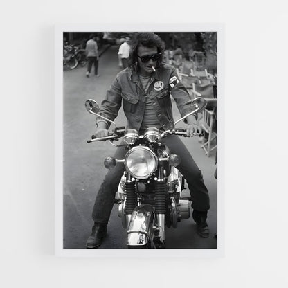 ap-johnny hallyday-8 cadre Blanc
