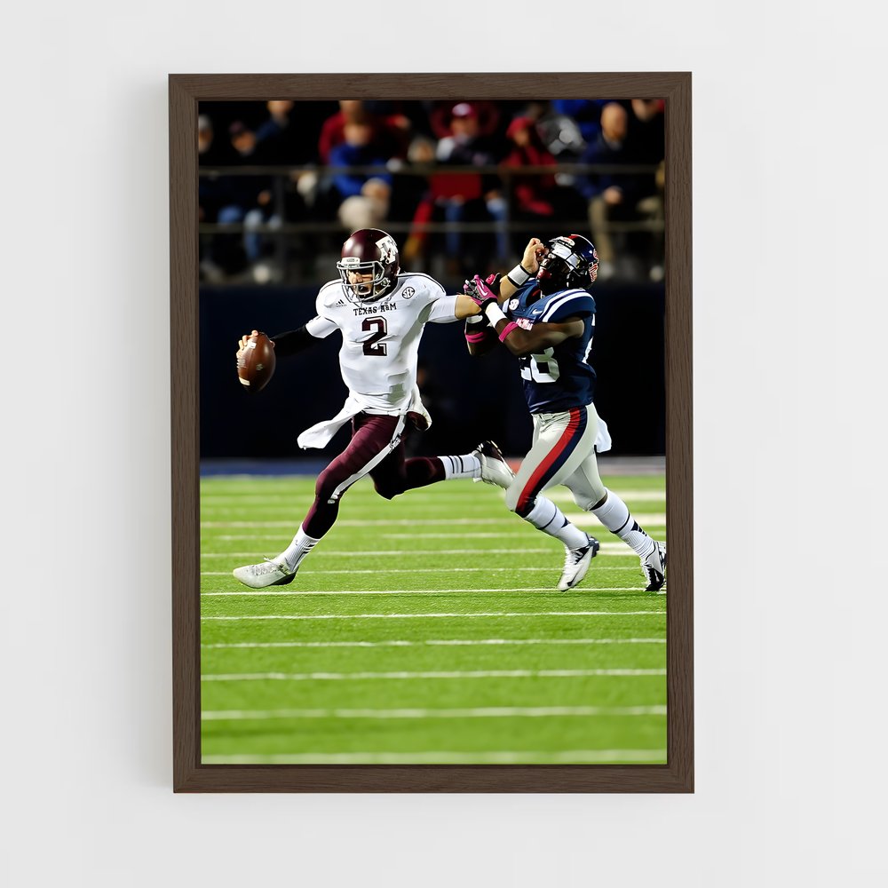 ap-johnny manziel-1 cadre Bois foncé
