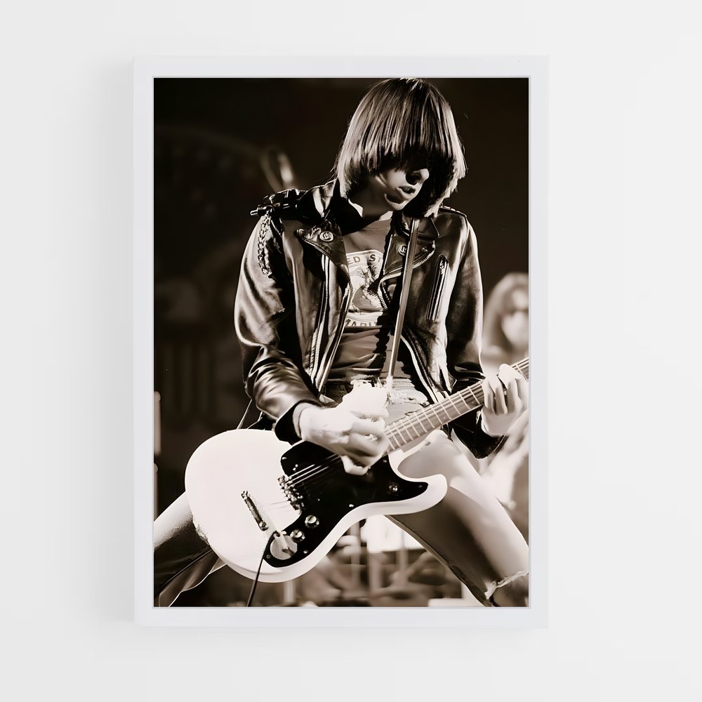 ap-johnny ramone-1 cadre Blanc