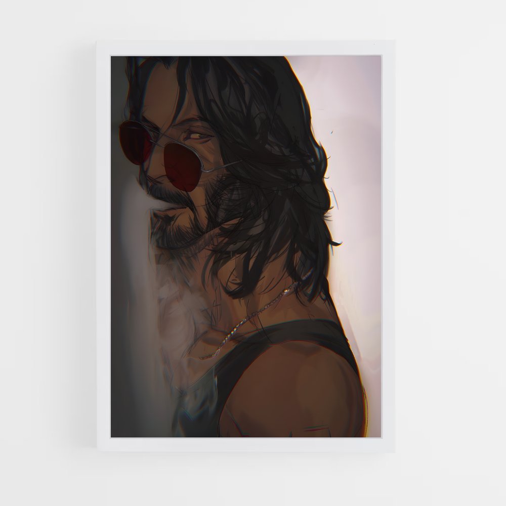 ap-johnny silverhand-7 cadre Blanc