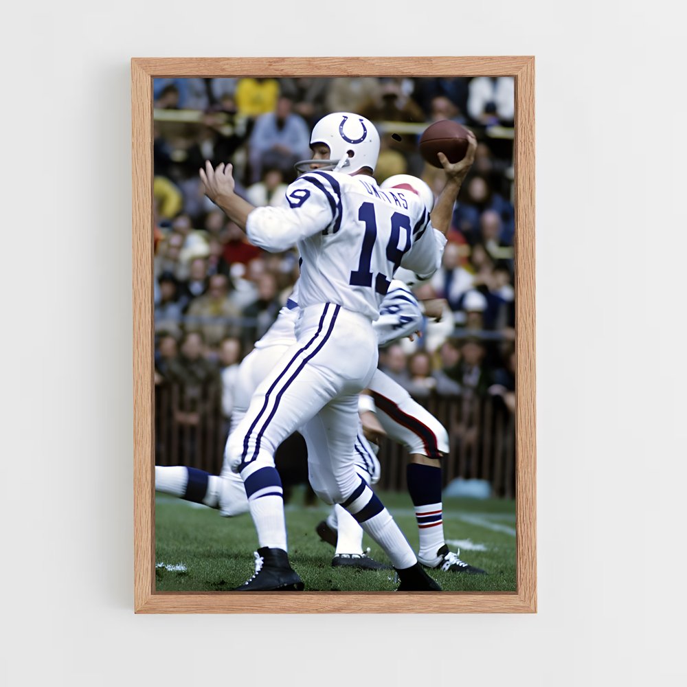 ap-johnny unitas-1 cadre Bois clair