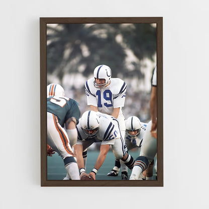 ap-johnny unitas-4 cadre Bois foncé