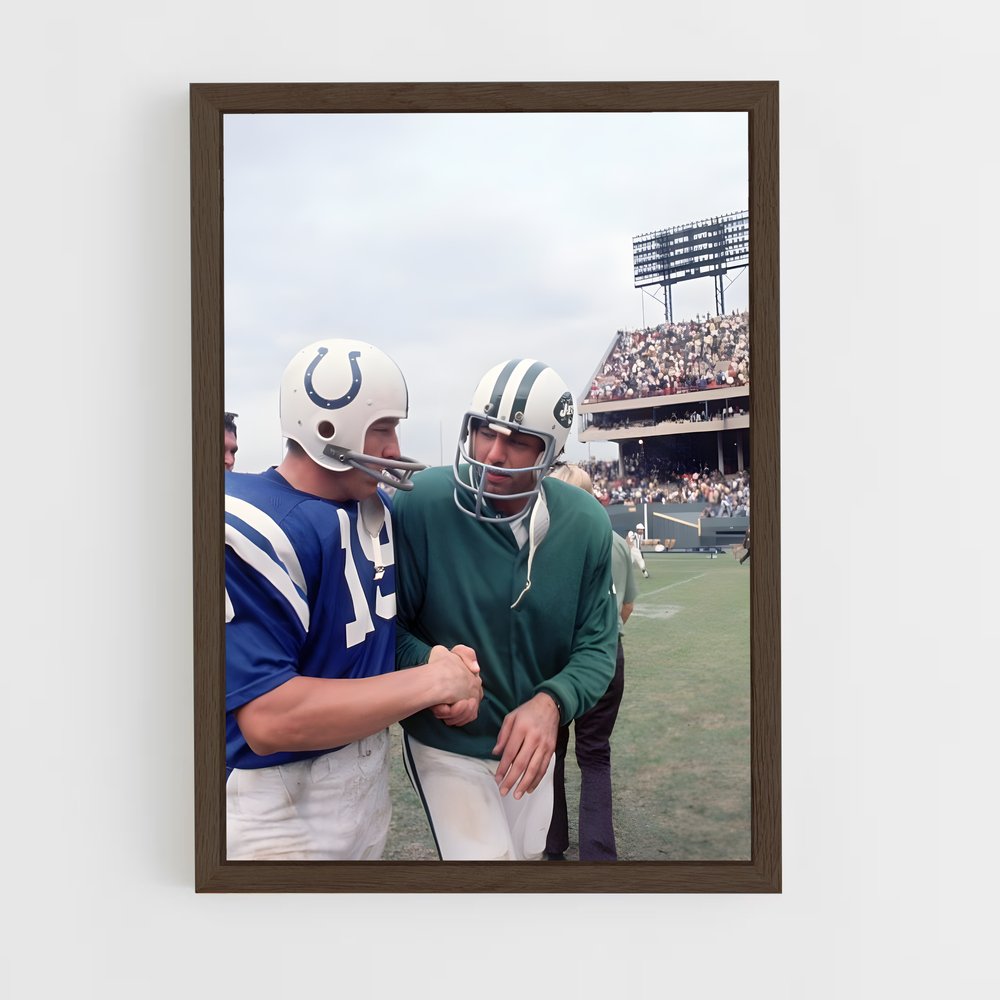 ap-johnny unitas-5 cadre Bois foncé