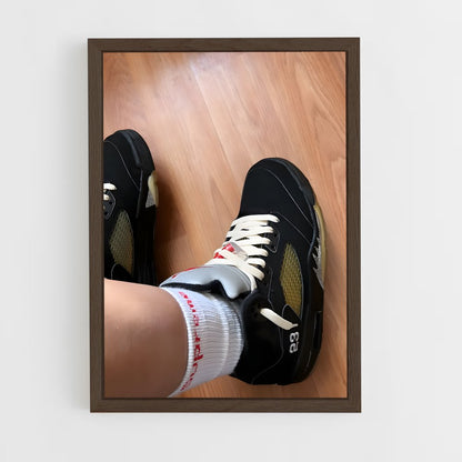 ap-jordan 5-1 cadre Bois foncé