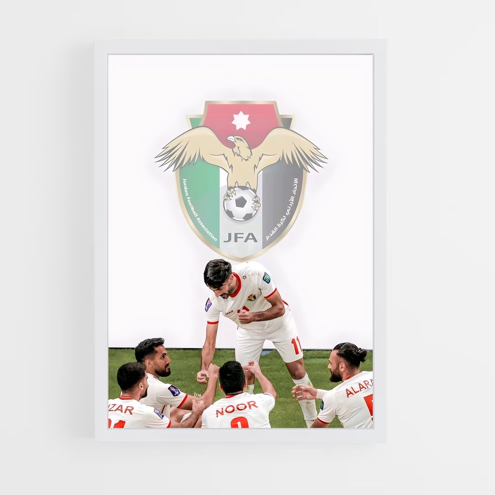 ap-jordan national football team-1 cadre Blanc