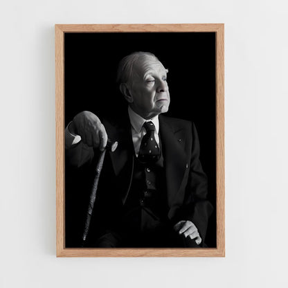ap-jorge luis borges-2 cadre Bois clair