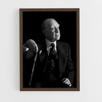 ap-jorge luis borges-2 cadre Bois foncé