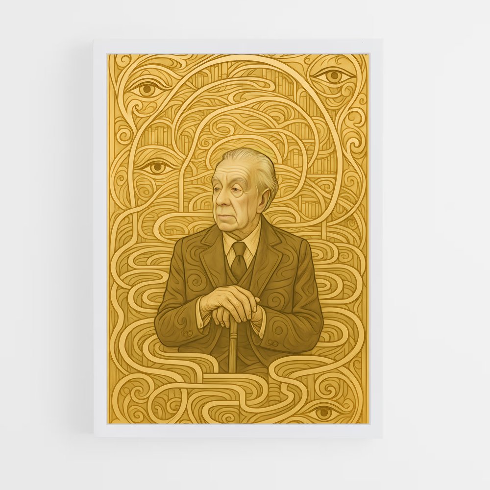 ap-jorge luis borges-5 cadre Blanc