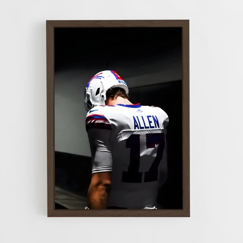 ap-josh allen-5 cadre Bois foncé