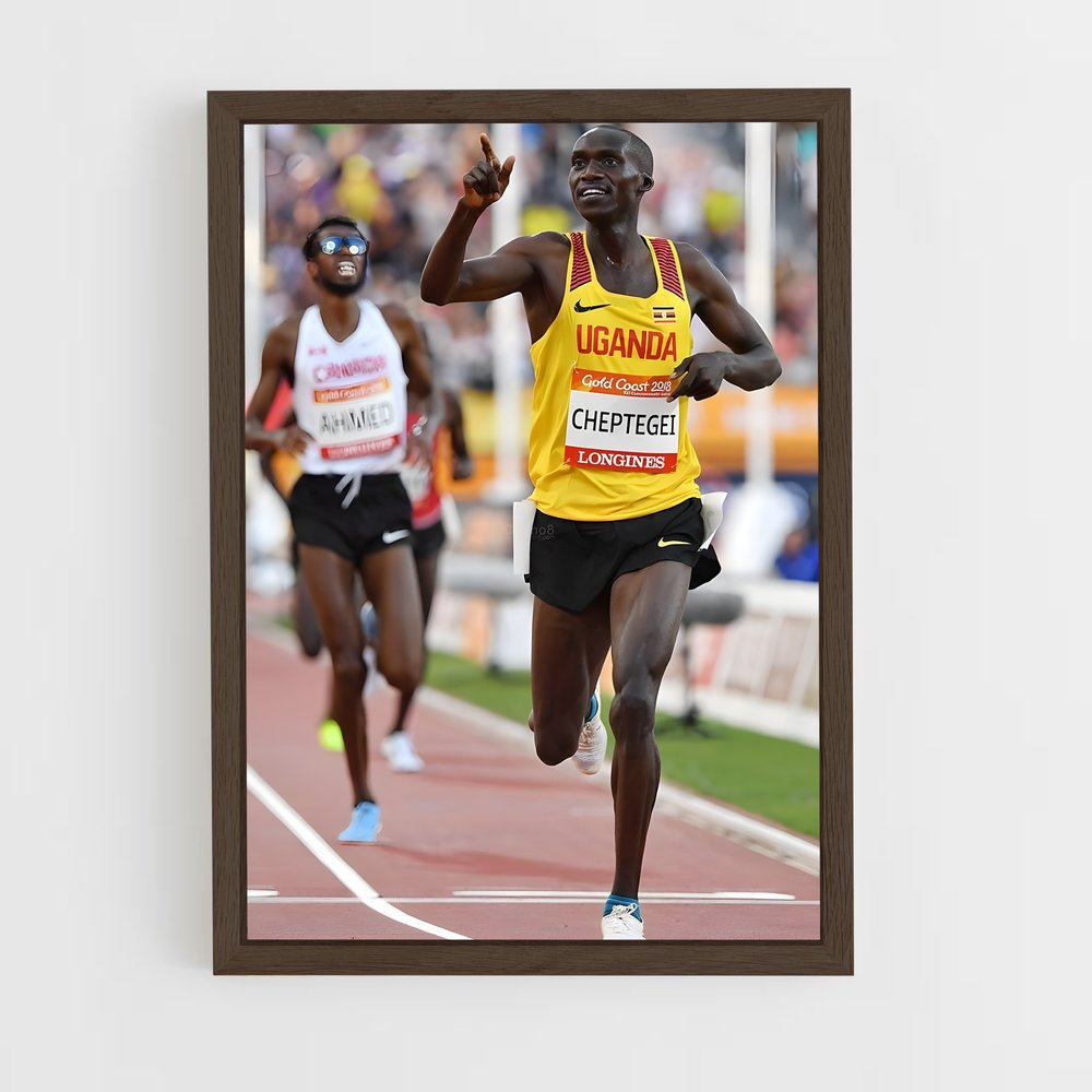 ap-joshua cheptegei-1 cadre Bois foncé