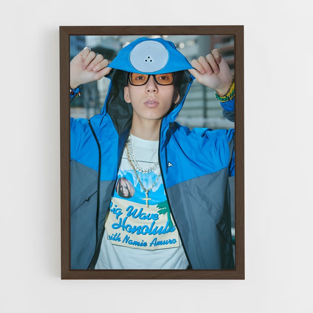ap-jp the wavy-4 cadre Bois foncé