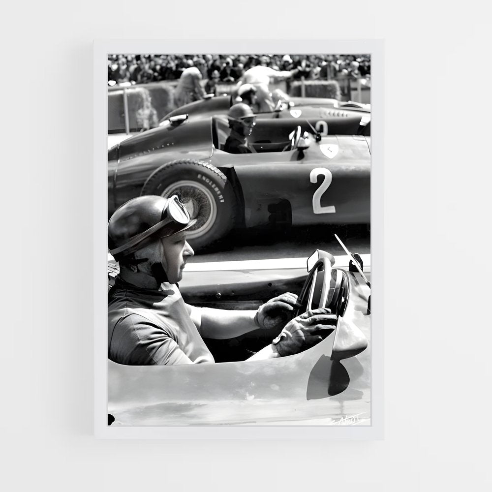 ap-juan manuel fangio-5 cadre Blanc
