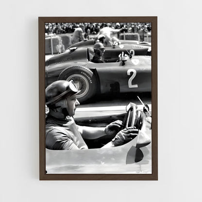 ap-juan manuel fangio-5 cadre Bois foncé