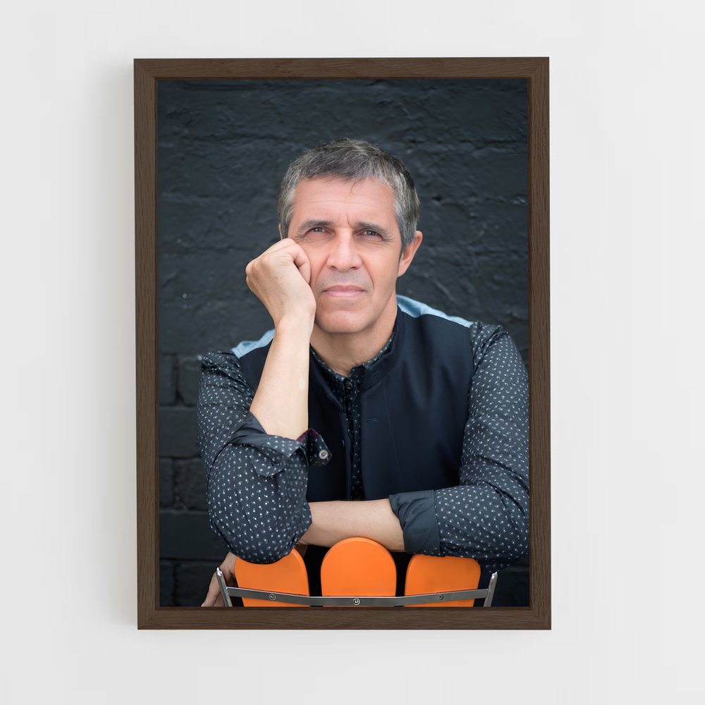 ap-julien clerc-5 cadre Bois foncé