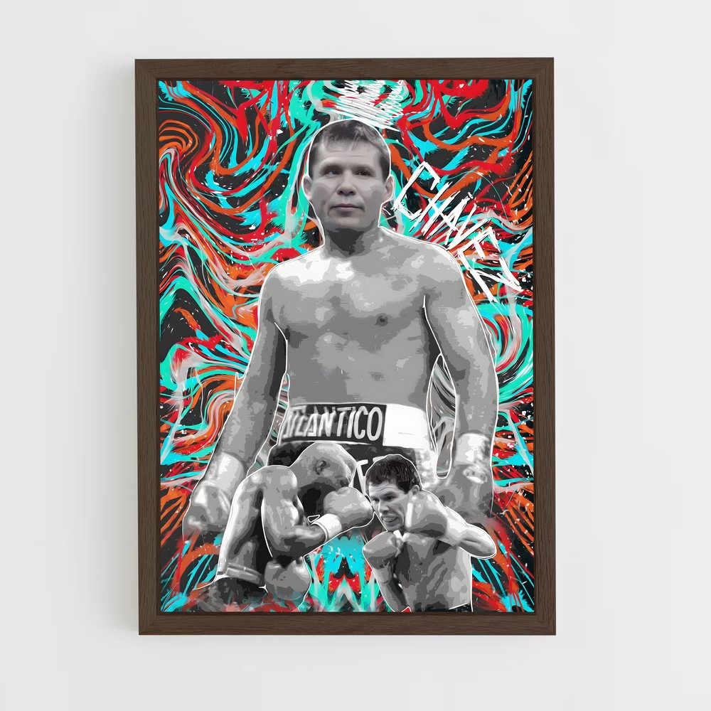 ap-julio cesar chavez-3 cadre Bois foncé