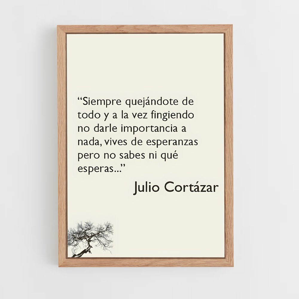 ap-julio cortazar-4 cadre Bois clair